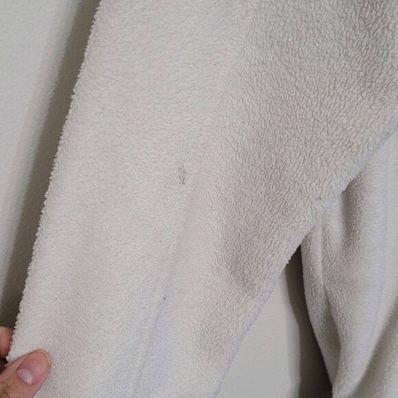 Columbia Women’s Medium White Fleece Zip Up Jacket Long Sleeve Outdoor GUC - Picture 5 of 5